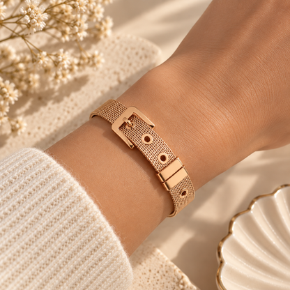 Stainless Steel Slider Bracelet -Rose Gold